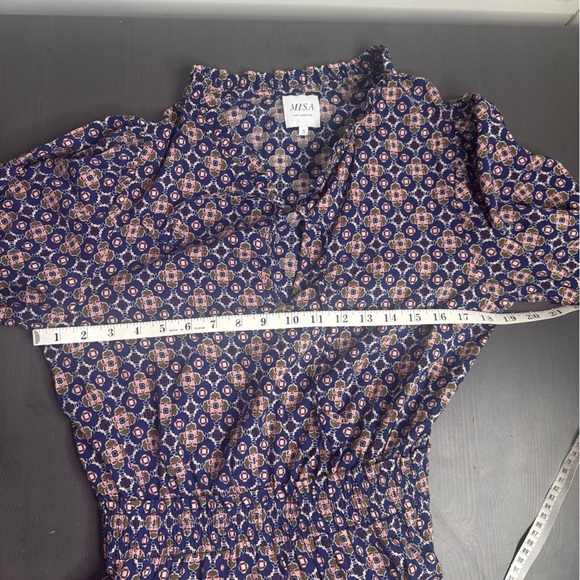 Misa Los Angeles Lorena Tile smocked mini dress - Picture 8 of 12